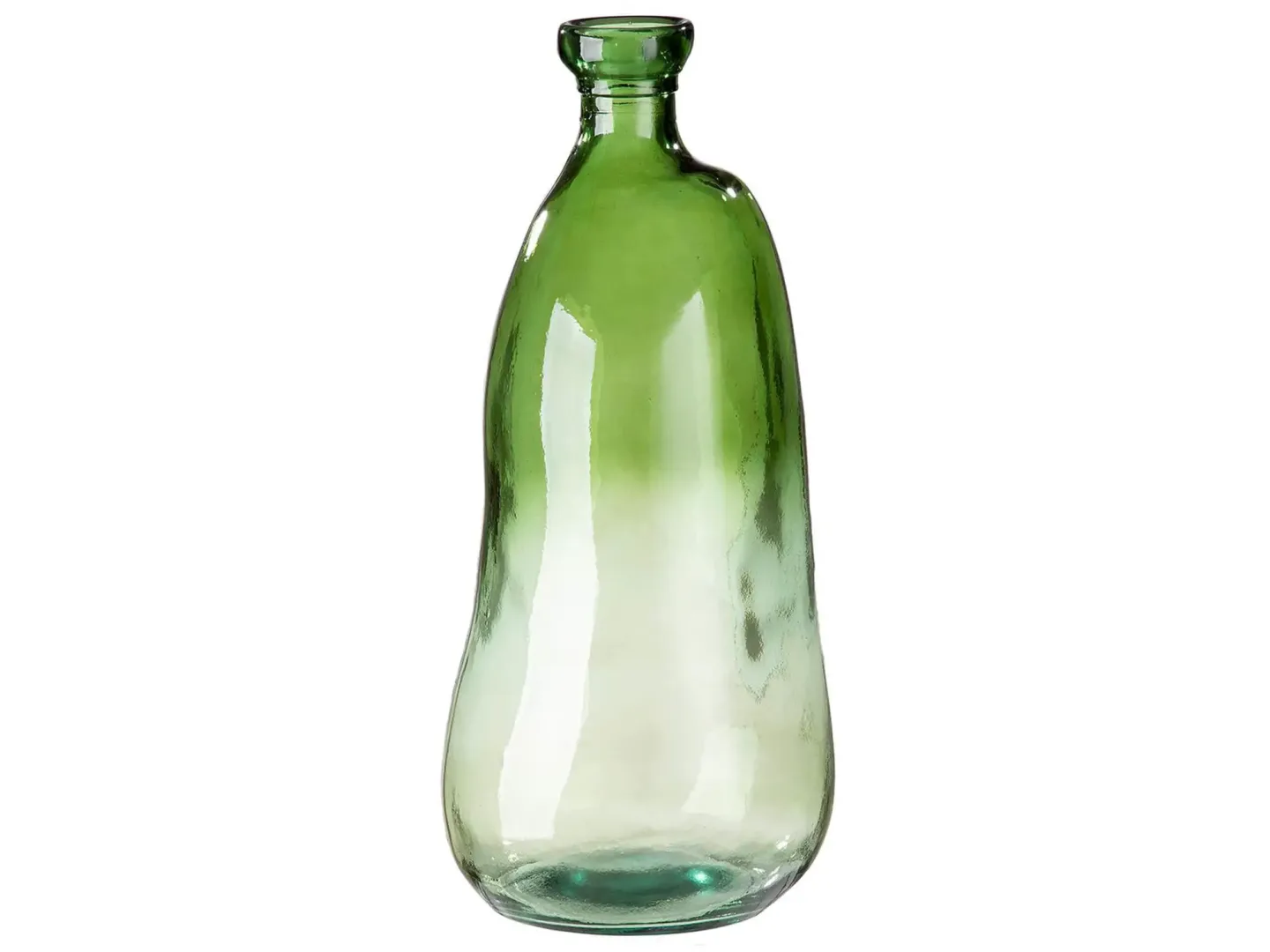 Gilde Vase Recycle Glas, Grün H: 50 cm | Schubiger Möbel