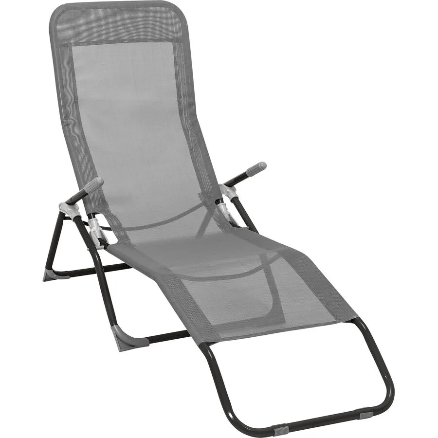 Liegestuhl Vasto II grau Textilen B 62 T 138 cm