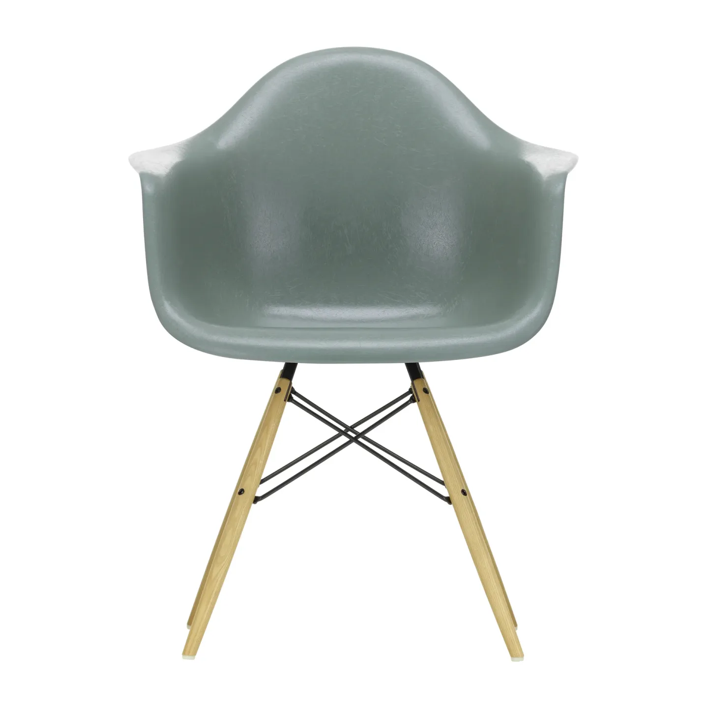 Vitra Eames Fiberglass Armchair DAW karmstol sea foam green, askben
