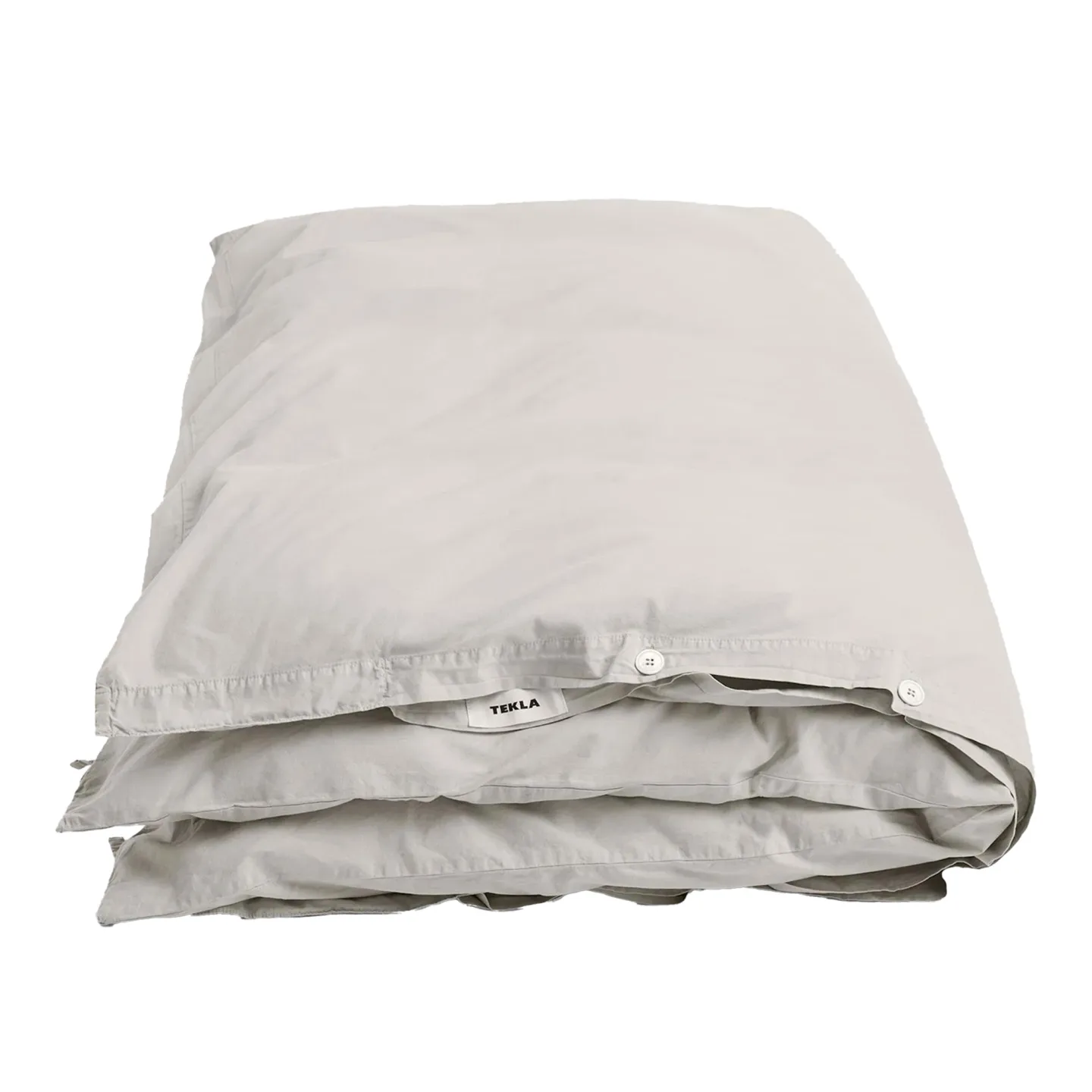 Tekla - Percale solid duvet cover 150x210cm soft grey - Påslakan