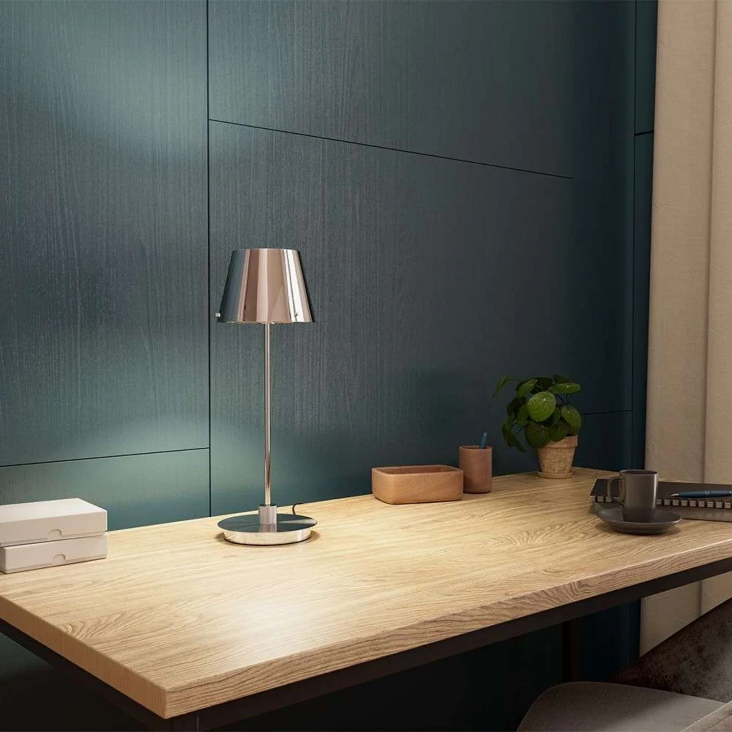 Gil il Grande Tischleuchte Chrome/Chrome - Herstal - Wohnzimmer - Metall