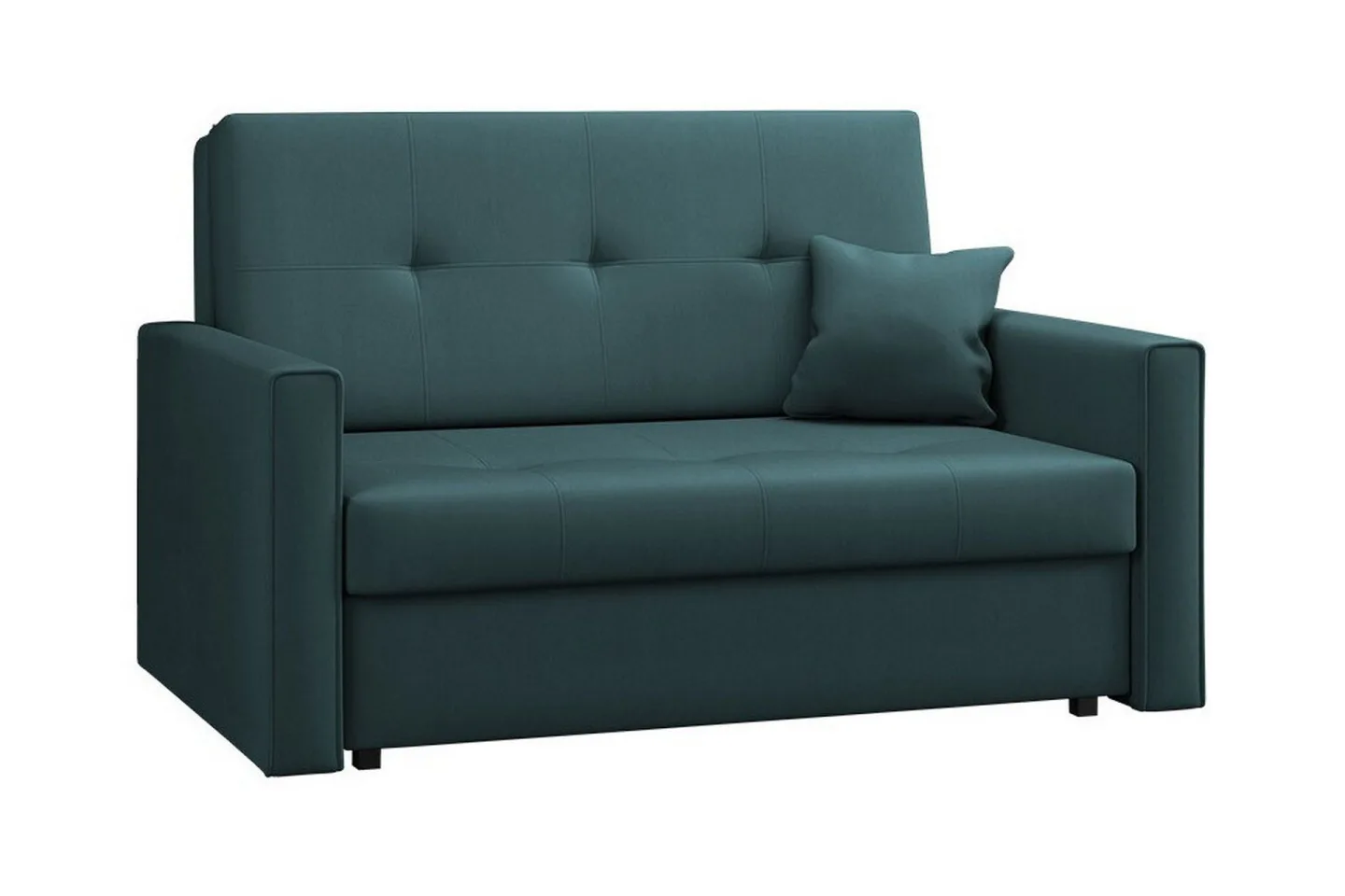 Denegal 2-sits liten bäddsoffa i Plysch - Blå , Grön