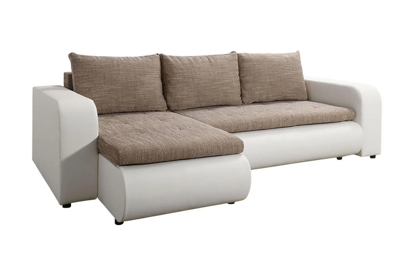 Lecanto Hörnbäddsoffa - Vit/Beige