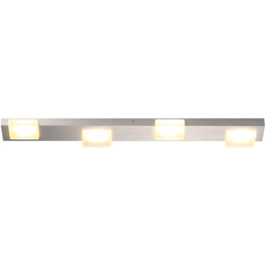 Bopp Deckenlampe Lamina Silber Aluminium 12 cm 3 cm - Farbe: Aluminium geschliffen - LED - Lichtfarbe: Extra warmweiss - Deckenlampe- LED