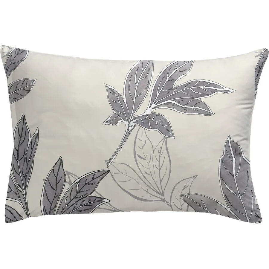 Kissenbezug Ritana silber/ecru Blumenmuster Baumwolle B 65 T 100 cm