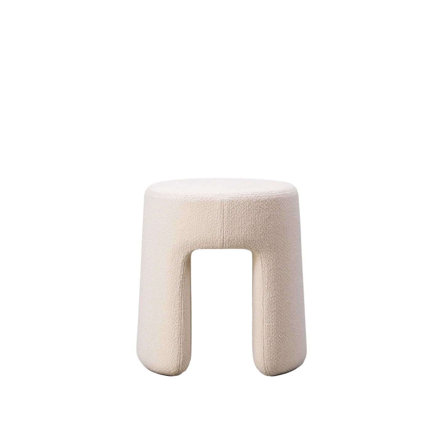 Fredericia Furniture - Sequoia Pouf Bouclé Carlotto 200 Light Sand - Pallar - Space Copenhagen - Beige - Textilmaterial