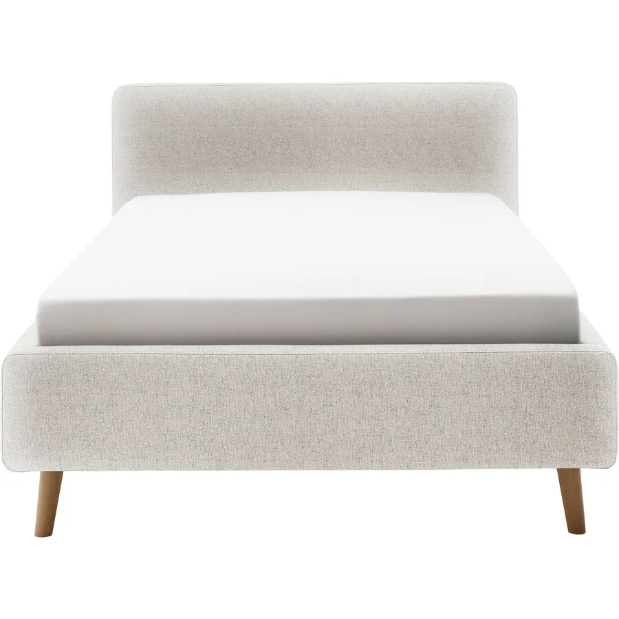 Bett Senja Beige Stoff 120 x 200 cm