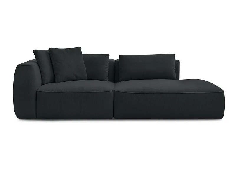 3er Sofa BOBOCHIC LEOPOLD Stoff chiniert dunkelgrau