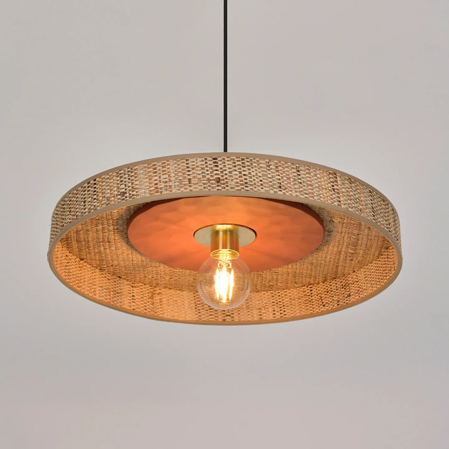 Portinatx Hängeleuchte Ø50cm terracotta - MARKET SET - Wohnzimmer - Design - Keramik - Einflammig