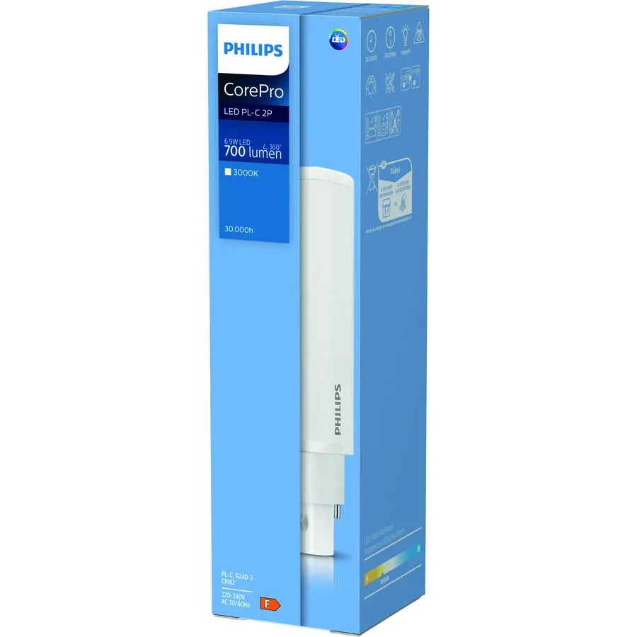 Leuchtmittel Philips Glas G24d-2 6.9 W - Farbe: Weiss matt - LED - Lichtfarbe: Extra warmweiss - LED Leuchtmittel