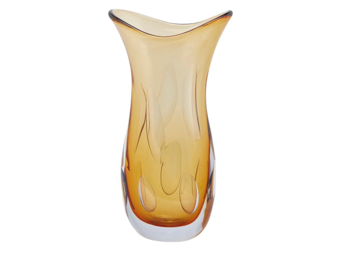 Edg Vase Fluxus Glas Amber H: 37 cm Orange | Schubiger Möbel