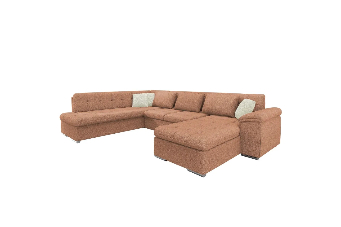 Dynir Soffa med Divan och Schäslong 4-sits - Brun/Beige