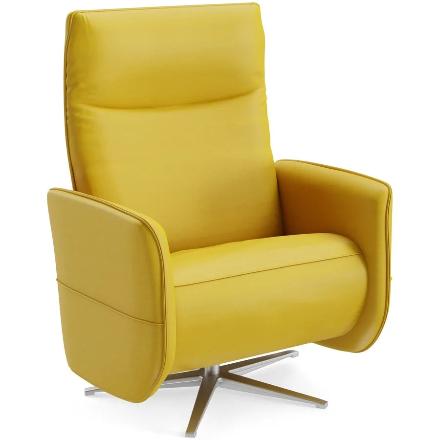 Relaxsessel Lidja senf Leder T 170 B 94 H 112 cm - Möbel Konfigurator: Traummöbel individuell zusammenstellen