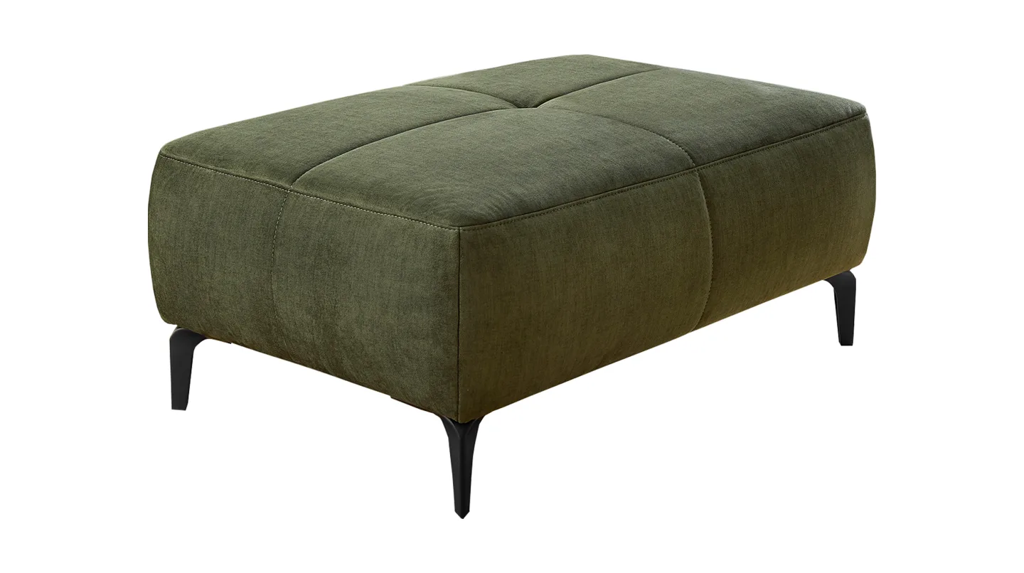 Hocker Sitzhocker 79 x 111 cm grün Veloursbezug - SALO