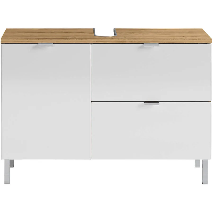 Lavaboy Mauris weiss/Eiche Nachbildung Holzwerkstoff, MDF, Metall B 80 T 34 H 56 cm