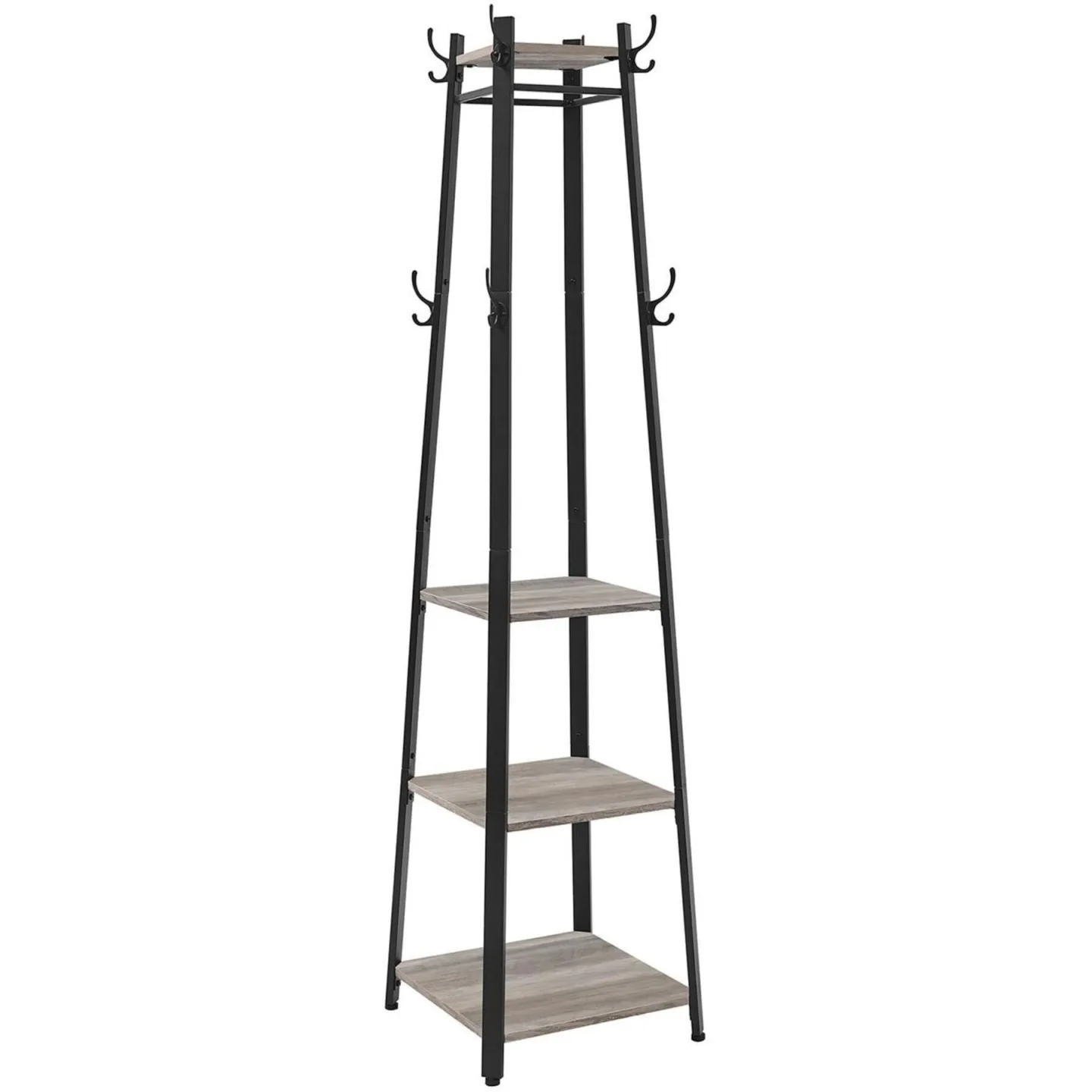 Kleiderständer VASAGLE Schwarz, Beige Stahl H 180 cm - Kleiderständer