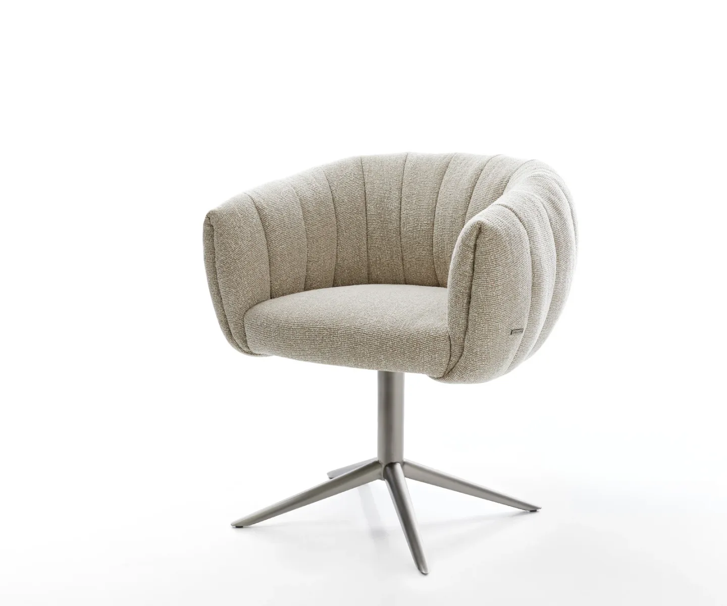 Drehstuhl Jada-Flex Webstoff Soft Beige Fußkreuz Graphit 360° drehbar Wippfunktion Taschenfederkern