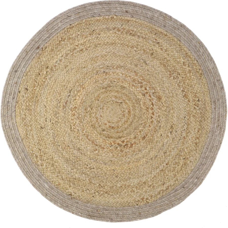 Teppich Josephina taupe Gefleckt/Meliert Jute 110 x 110 cm