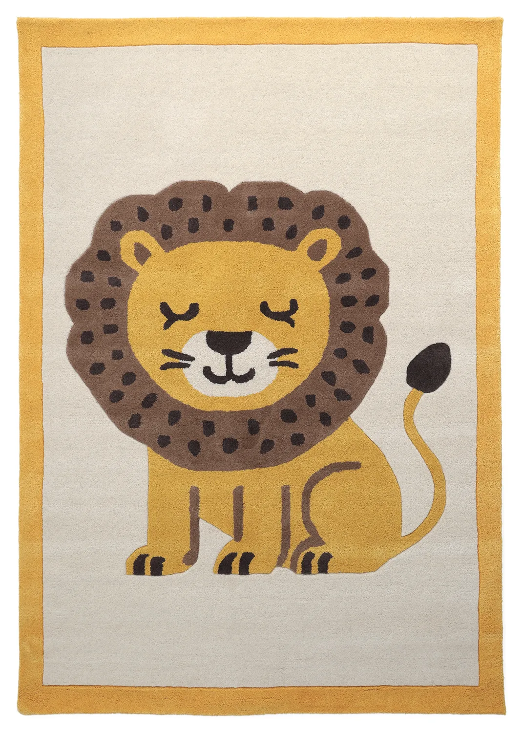 Barneteppe - Lion Hand Tufted Wool Premium (beige/multi) (Størrelse: 120 x 180 cm)