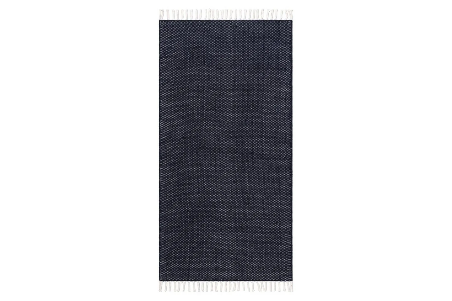 Garnmatta Line - 75x220 cm, Marinblå