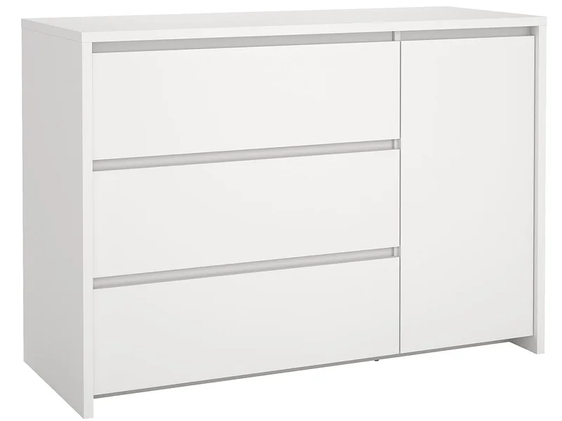 Kommode NEXT 1 Tür 3 Schubladen 48.1x118.6x83.8cm weiss matt