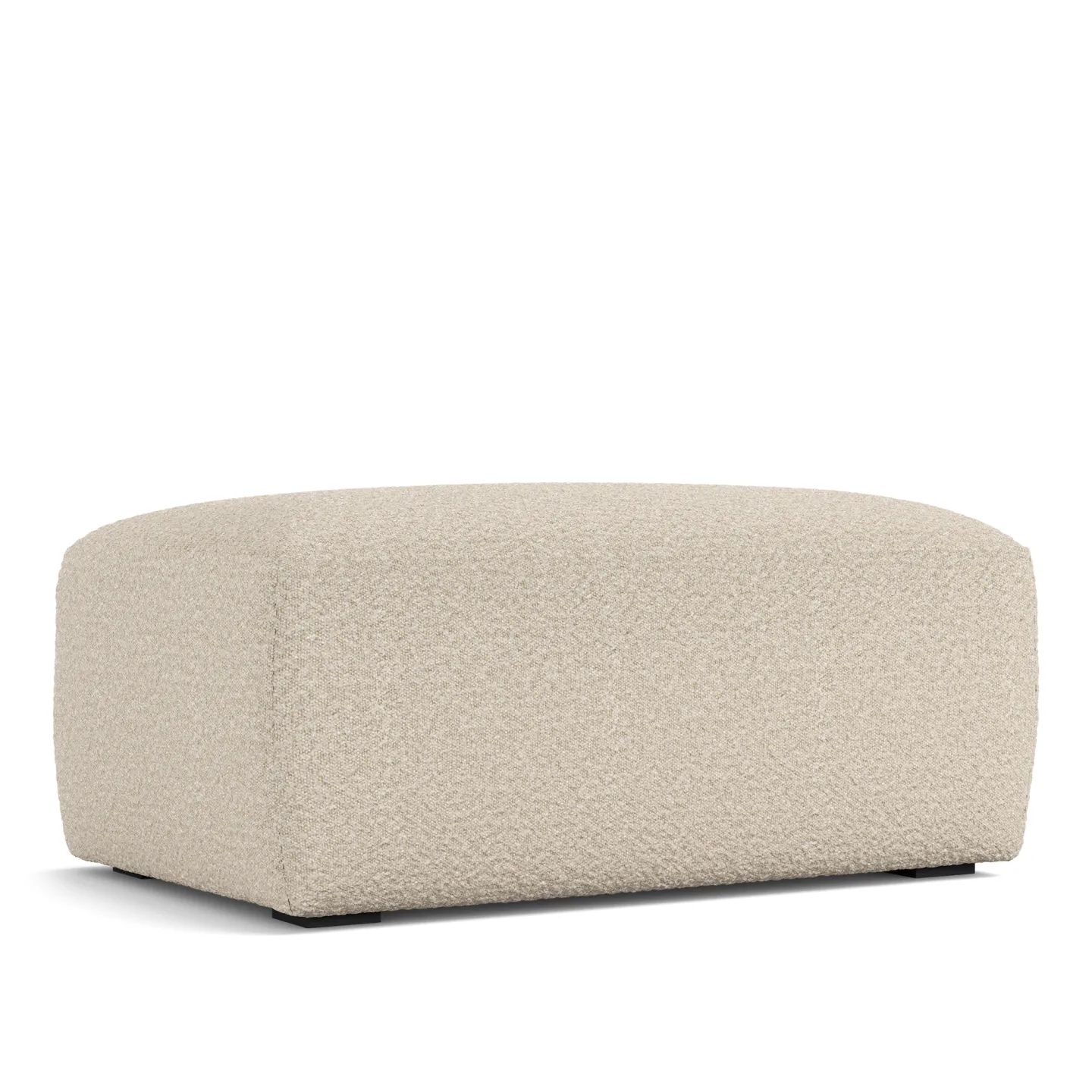 NOGA - Brick Ottoman Ascot White - Fotpallar - Vit - Textilmaterial