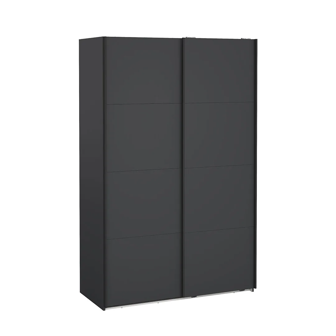 Bergamo Schiebetürenschrank 2 Türen 140x220cm matt grau.