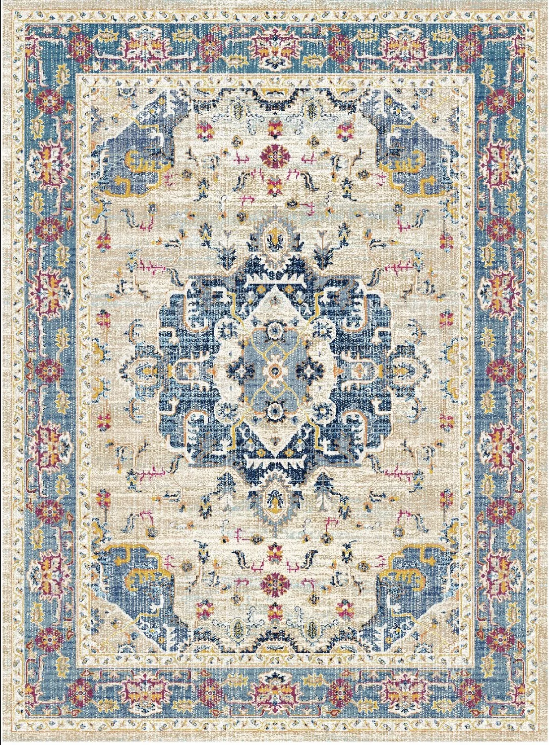 Wilton-teppe - Siliana (blå) (Størrelse: 130 x 190 cm)
