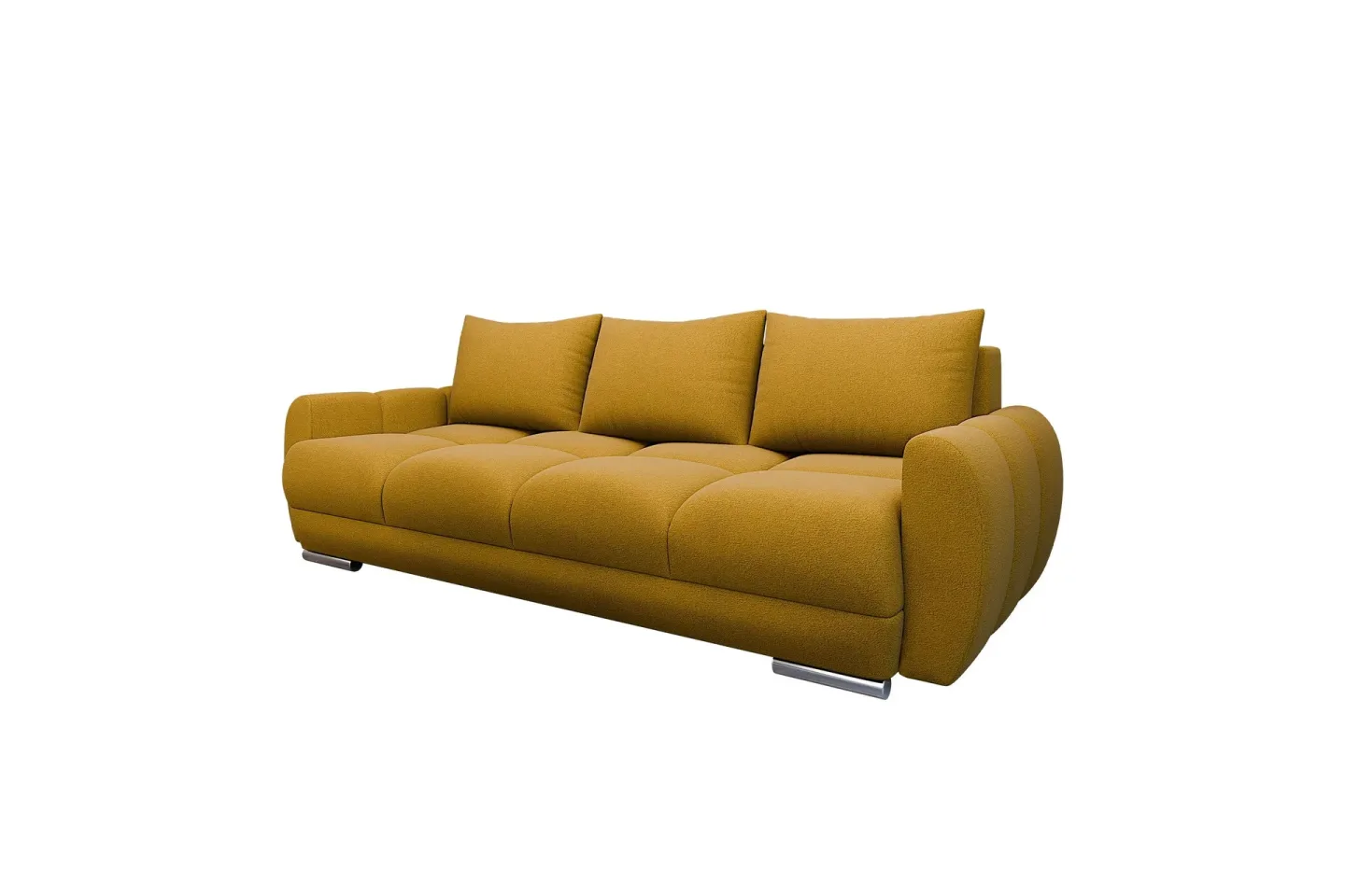 Simerly Soffa 3-sits i Plysch - Gul