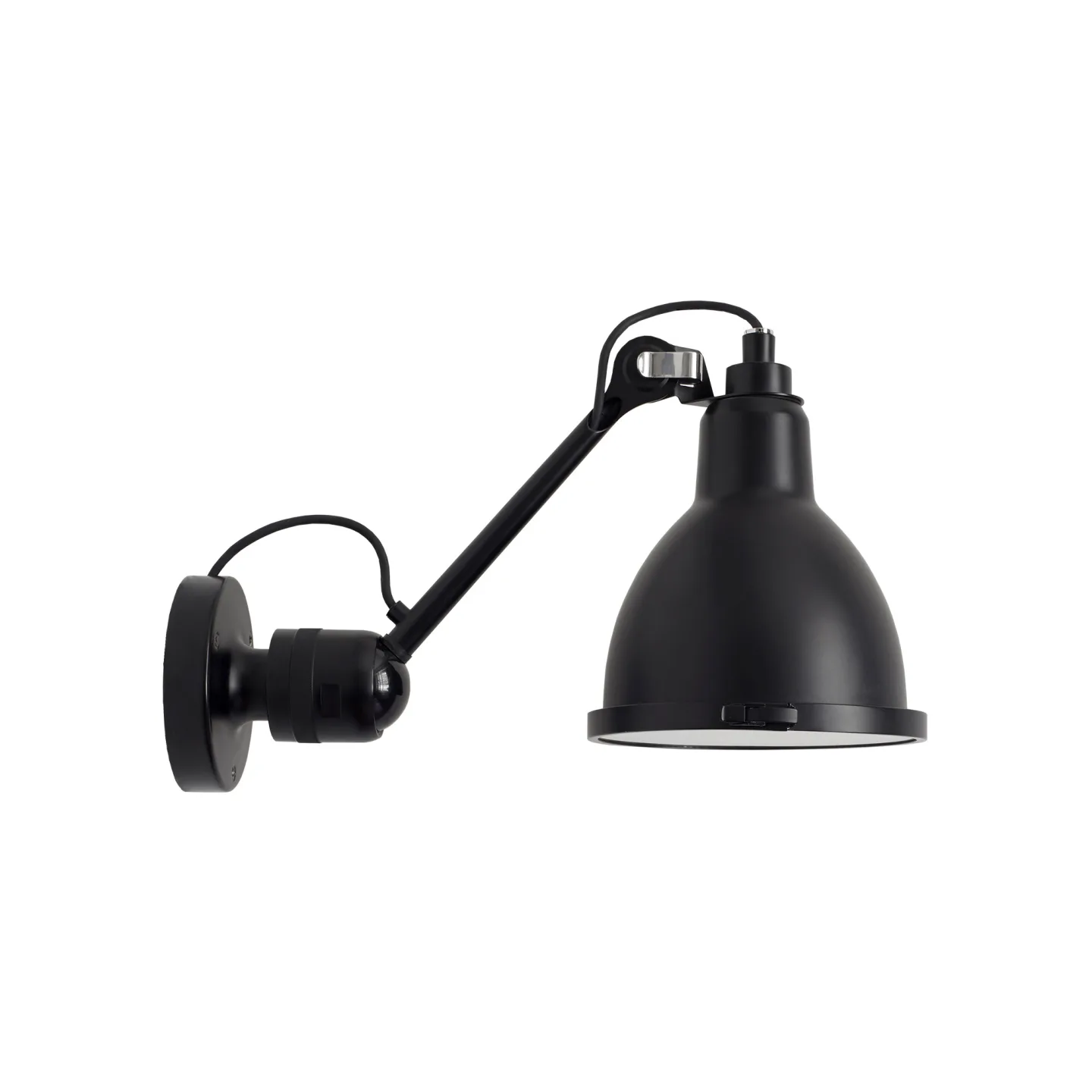 DCWéditions - Lampe Gras No 304 XL Outdoor Seaside Round Black/Black - Vägglampor utomhus - Bernard-Albin Gras - Svart - Glas/Metall/Syntetiskt