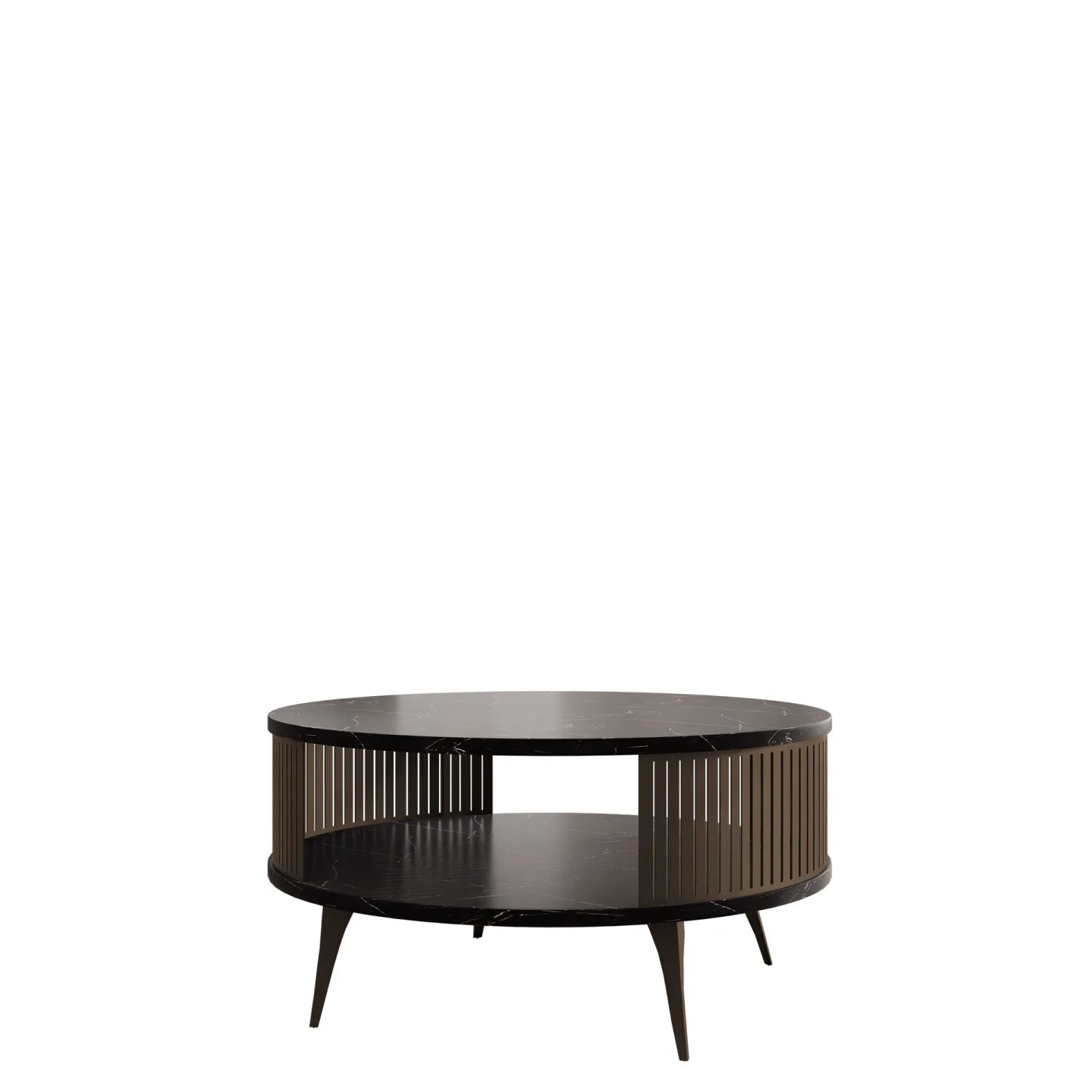 Galia Soffbord 75 cm Rund - Svart|brun