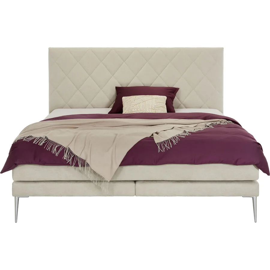 Boxspringbett Bela Beige Stoff 180 x 200 cm - Möbel Konfigurator: Traummöbel individuell zusammenstellen