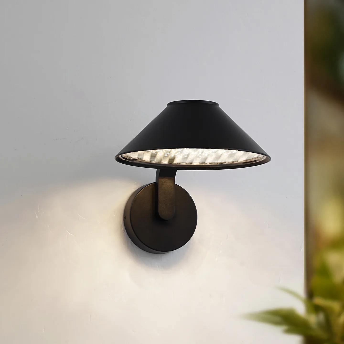 Capelo LED-Außenwandleuchte Ø 20 cm schwarz Metall - Lindby - Balkon - Modern - Aluminium - Einflammig