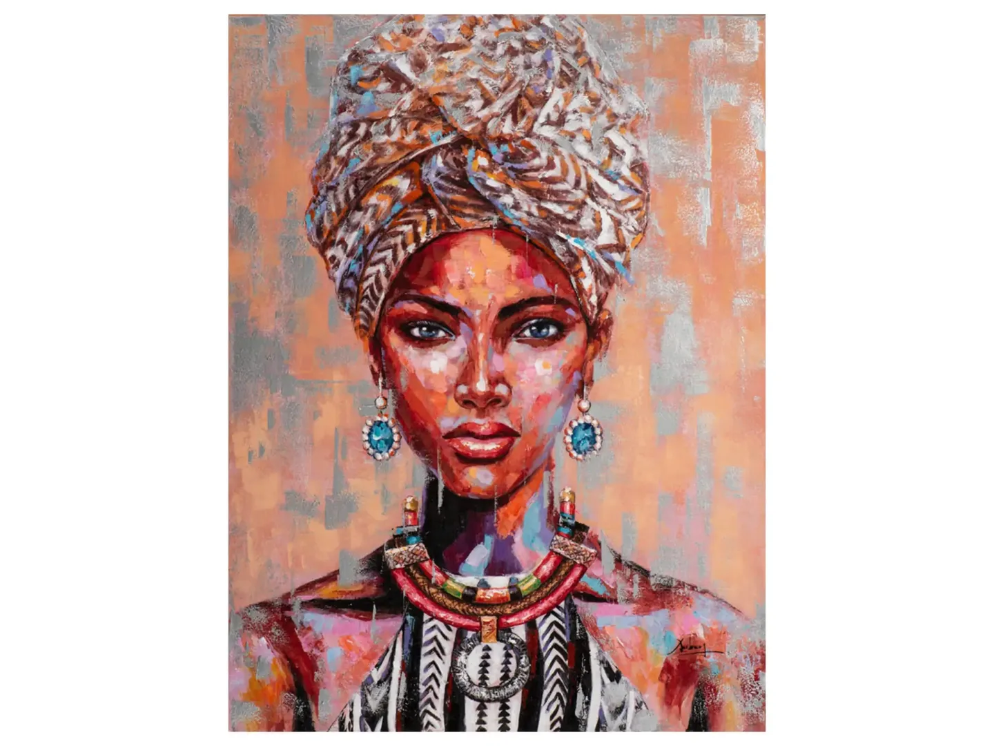 image LAND Bild Afrikanische Schönheit mit Turban | Schubiger Möbel