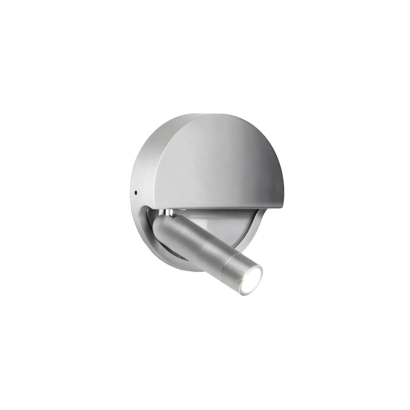 Marset - Ledtube R Left - Aluminium - Sänglampor - Daniel López - Silver - Metall/Plast