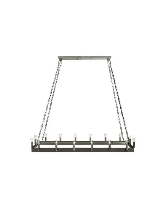Crown Rectangular loftlampe antique iron