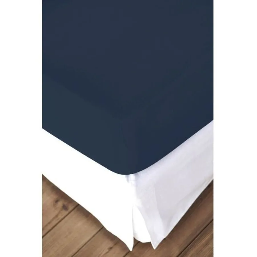 Living Home Fixleintuch Elastic Dunkelblau / Bleu Royal Baumwolle/Kunstfaser 90 x 190 cm - Material: 94% Baumwolle, 6% Elasthan