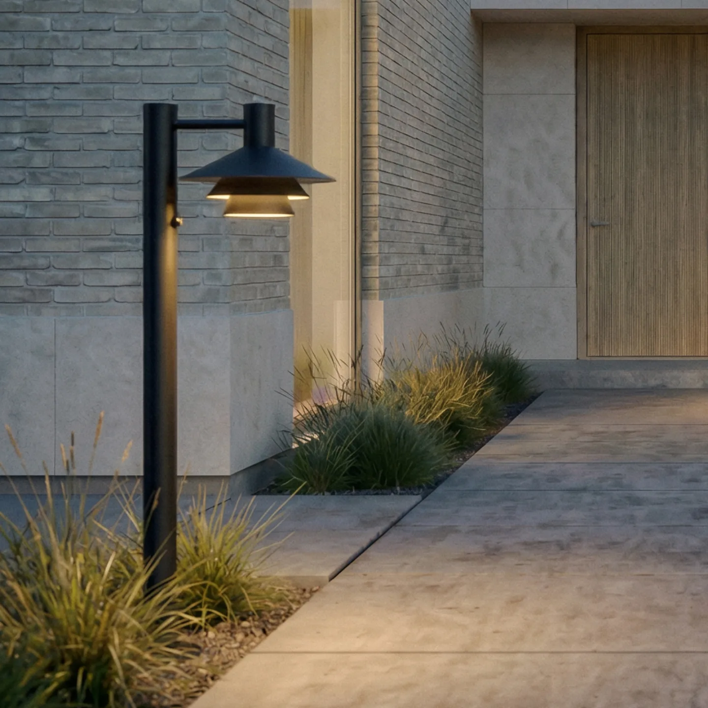 Montaro LED-Wegeleuchte, anthrazit, 100 cm, Sensor, Aluminium, IP54 - Lucande - Modern - Einflammig