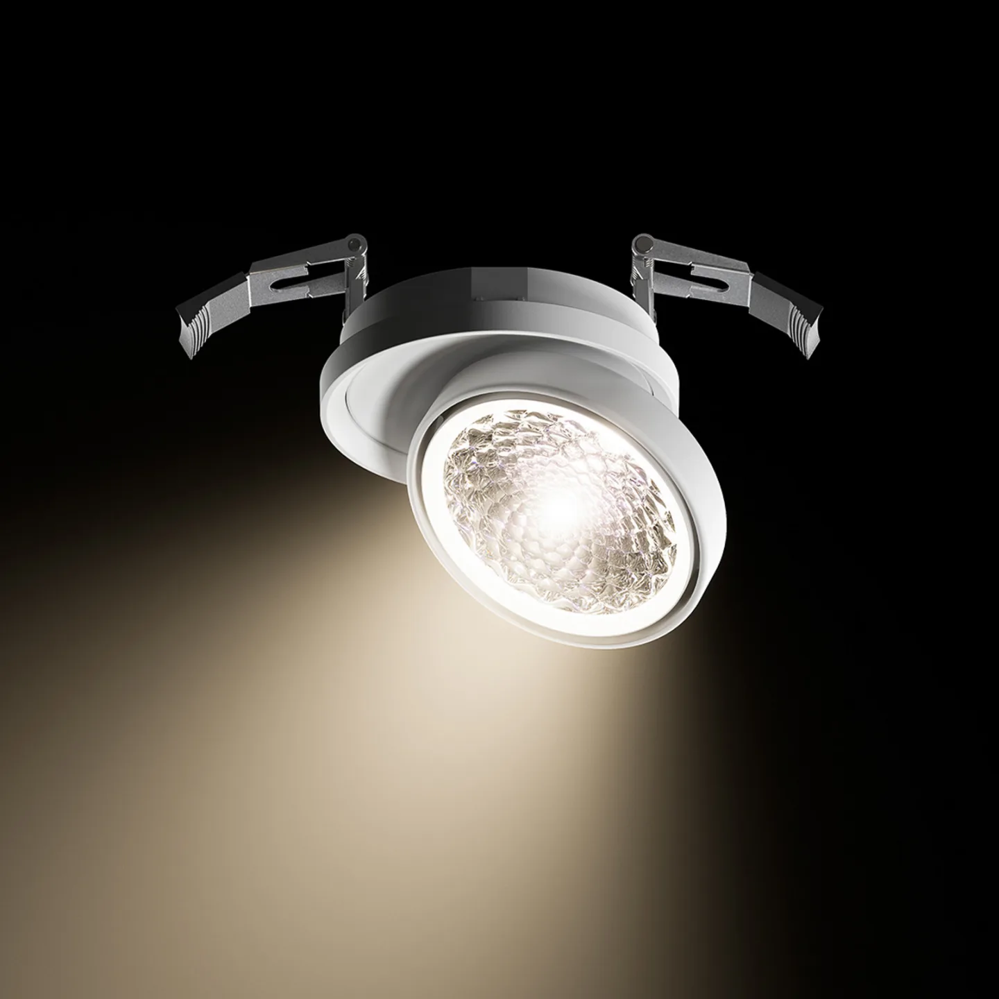 Nivo LED innfelt spot, hvit, 50°, 11 cm svingbar, dimbar – Sigor - Stue - Moderne - Aluminium - Med en lyskilde