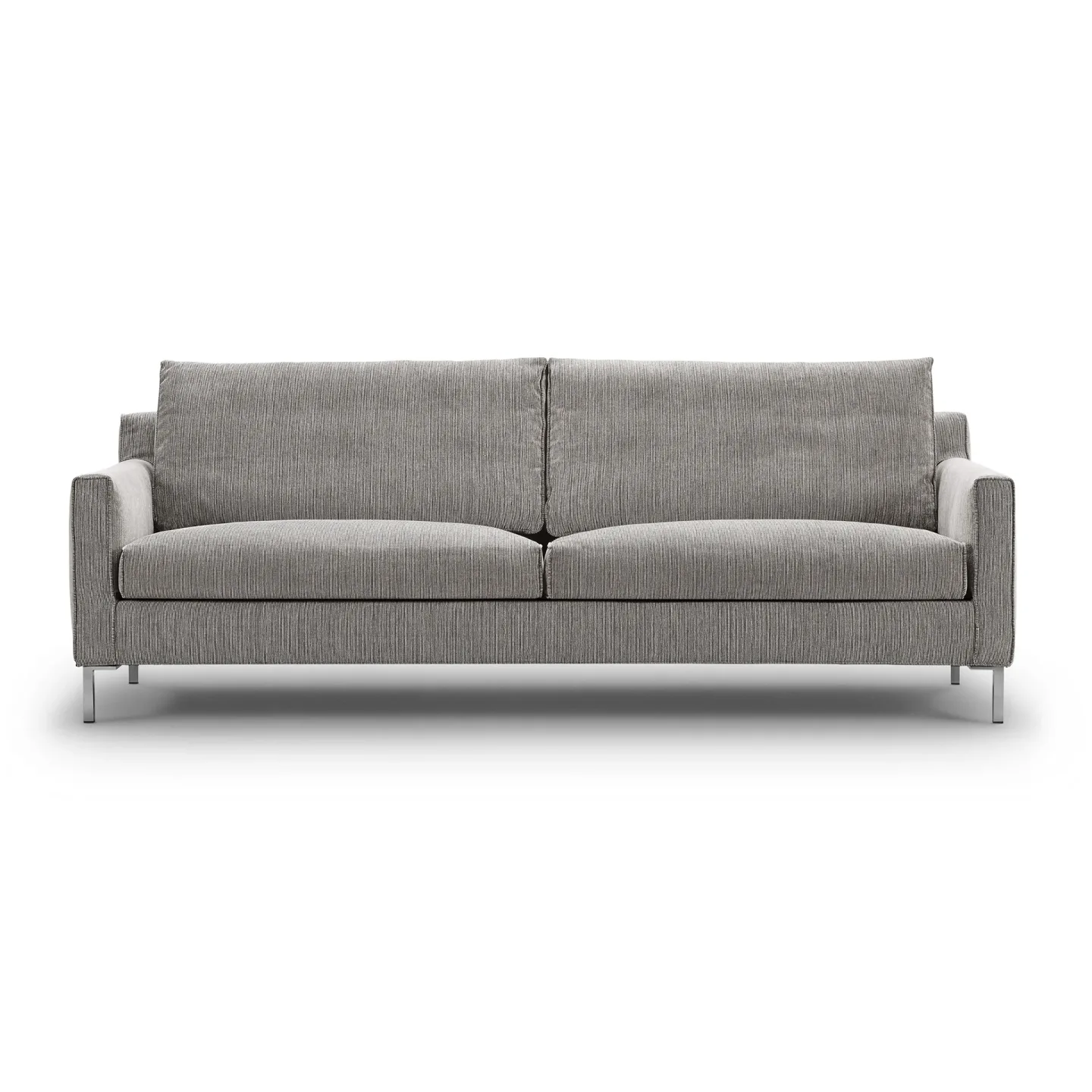 Eilersen Streamline 3-sitziges Sofa 220 cm bakar 01 Braunbeige–Edelstahl
