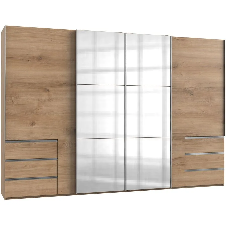 Kleiderschrank Sanko Plankeneiche Holzwerkstoff B 350 cm