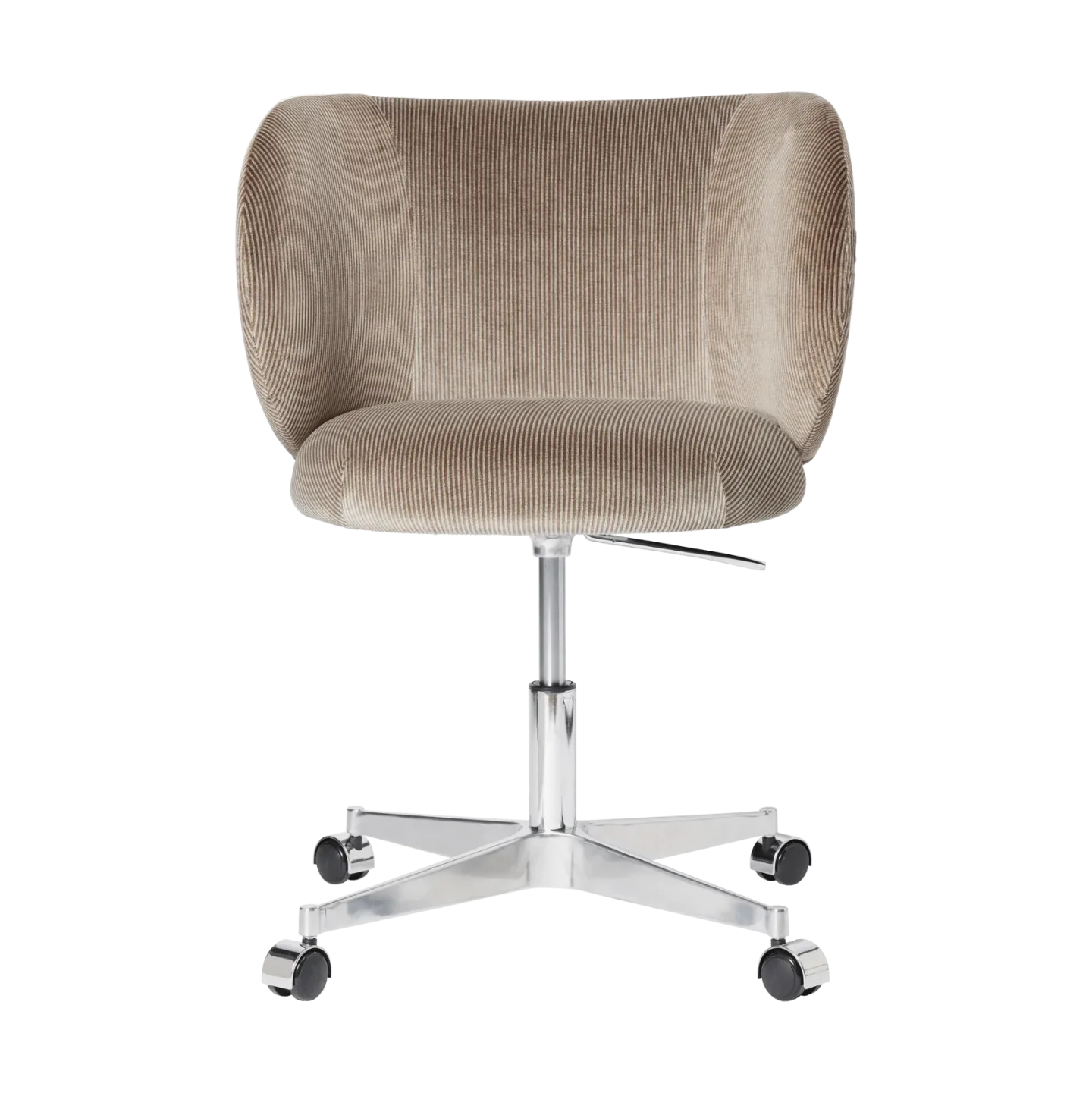Ferm Living Rico dining chair på hjul Devoré Velvet Flint Grey