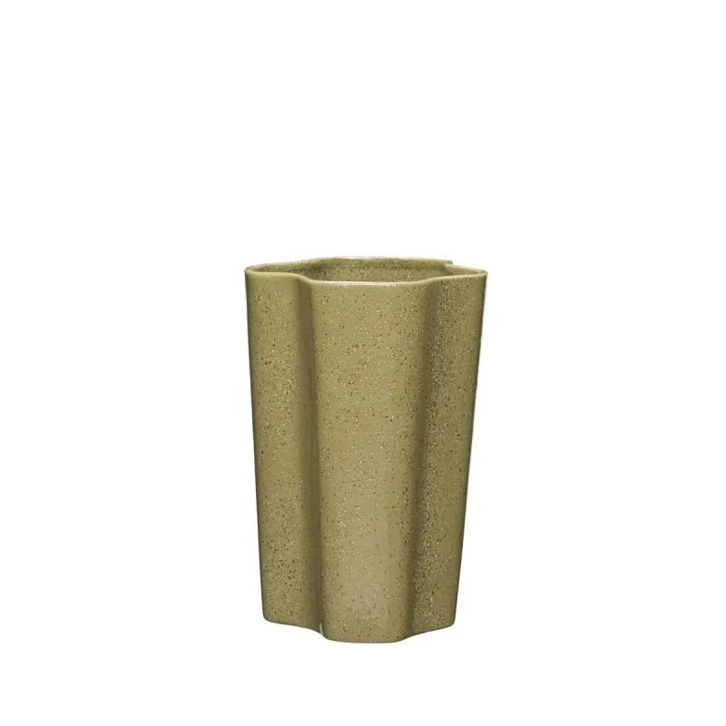 Hübsch Sapo Vase 30 cm Gelb