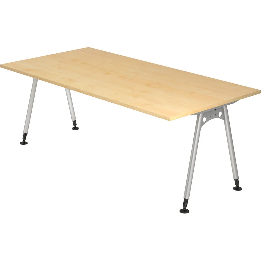 Schreibtisch Office Ahorn Holzwerkstoff Höhenverstellbar B 200 T 100 cm
