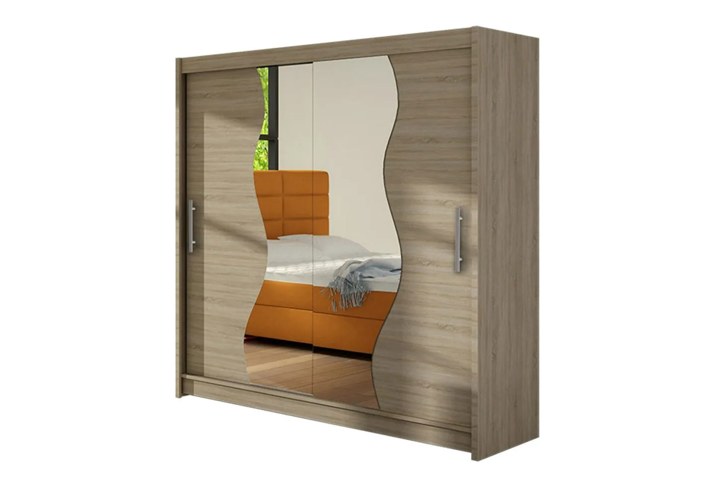 Douglas Garderob 180 cm - Ek/Spegel