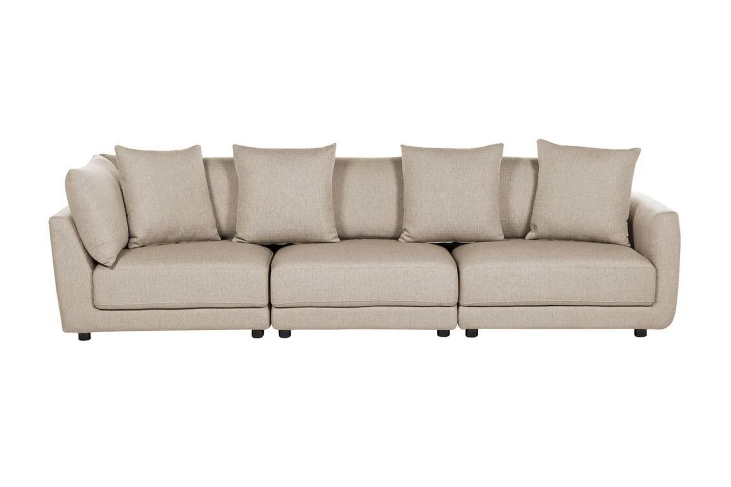 Delisha Soffa 3-sits - Beige/Svart
