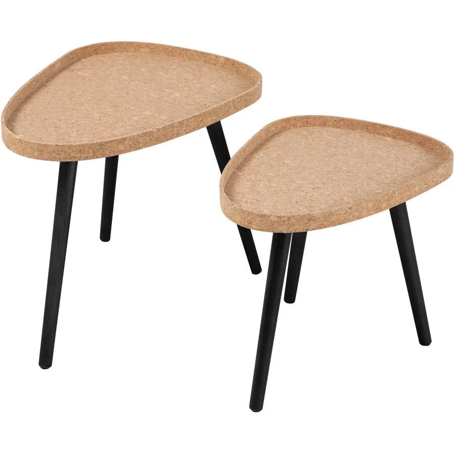 Beistelltisch 2er-Set Siri natur MDF B 50 H 44 cm