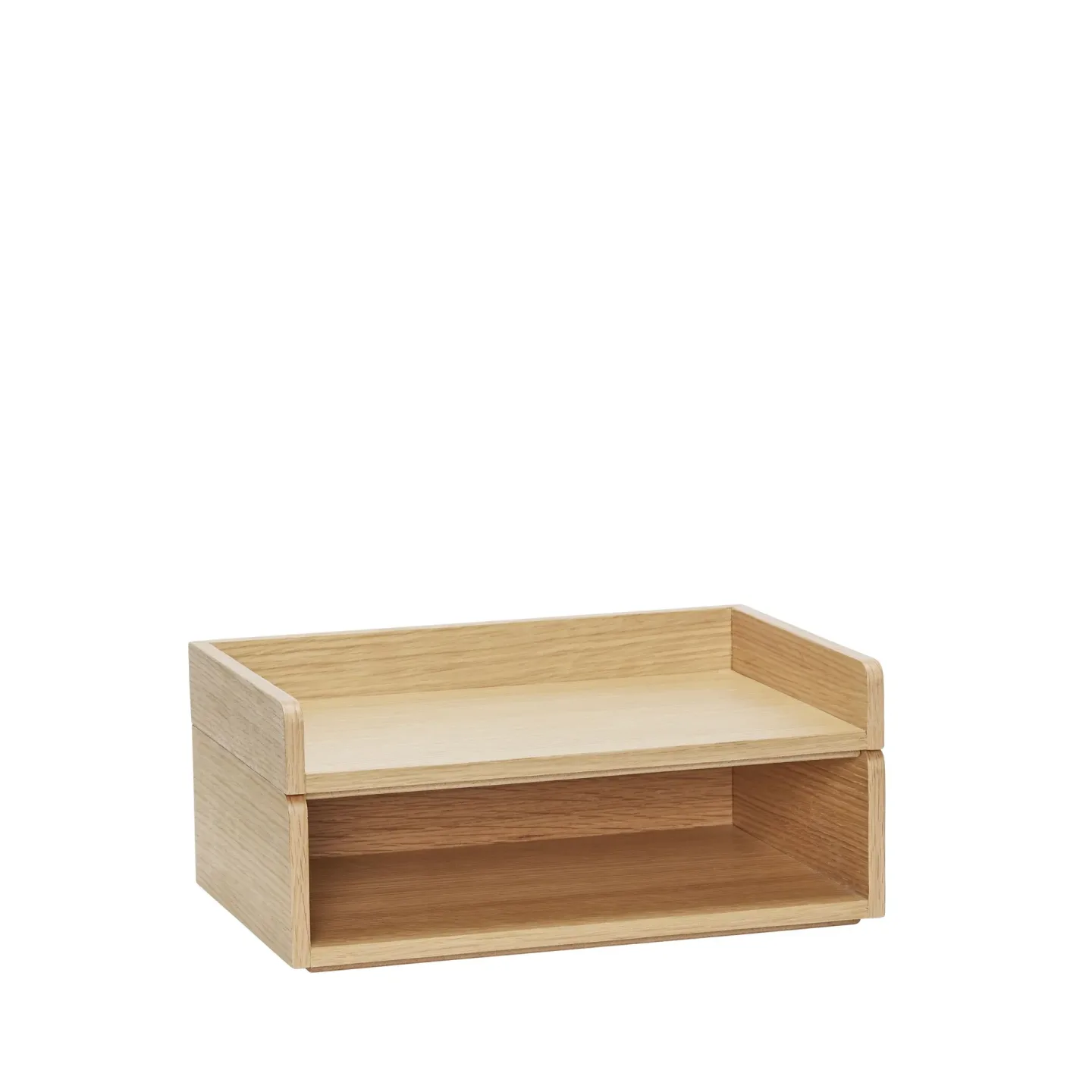 Hübsch Afour Tablett 33x22 cm 2er-Pack Natur