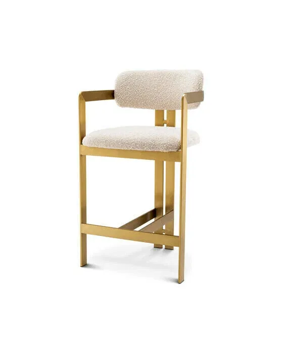 Donato Counter Stool Bouclé Cream
