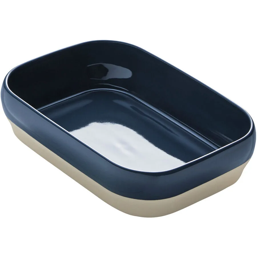DEGRENNE Auflaufform Bahia braun/blau Stoneware Rechteckig B 16.2 cm T 22.8 cm